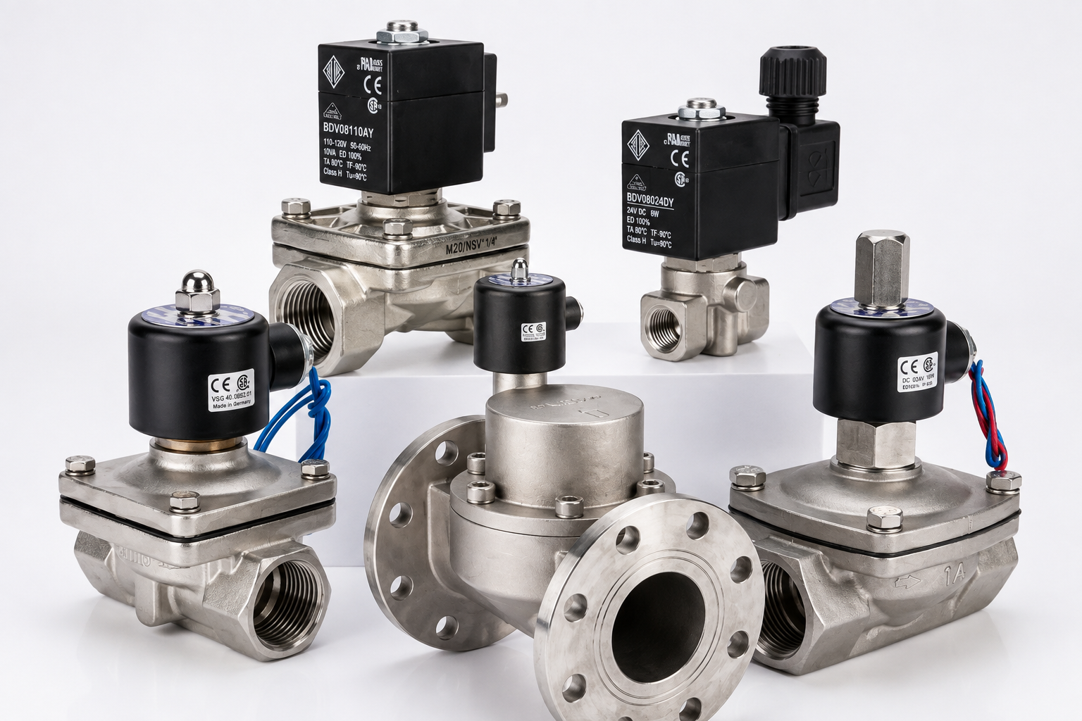 Stainless Steel Solenoid Valves for Corrosive, Sanitary & Industrial Applications
