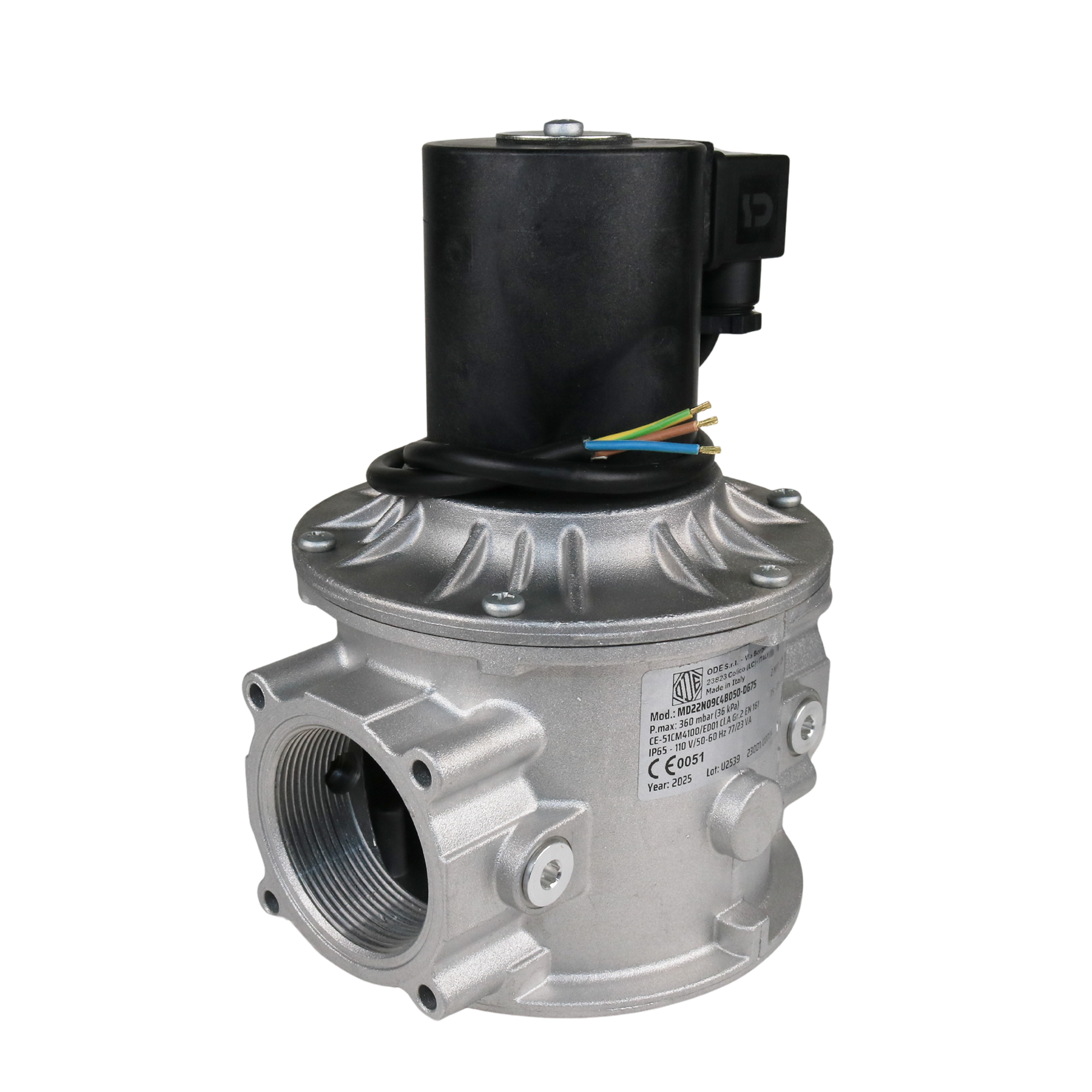 ODE MD22N09C4B050-D67S 110VAC Gas Shut-Off Solenoid Valve 2" NPT 2/2 WAY Normally Closed (N.C)