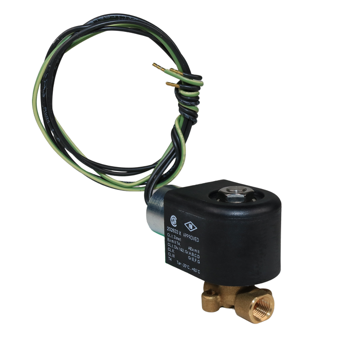 AIGNEP 01C02102V0N Explosion-Proof Solenoid Valve – ATEX 1/8" NPT 2/2 WAY Normally Closed (N.C) HAZLOC Class 1 - Division 1