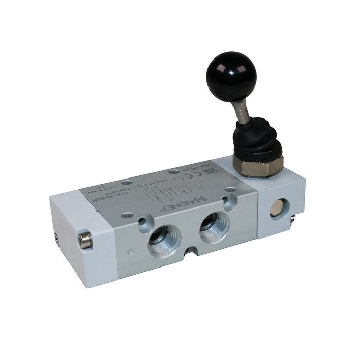 AIGNEP 01VL150003N 90˚ Bistable Spring Return Lever Valve 1/4" 5/2 WAY