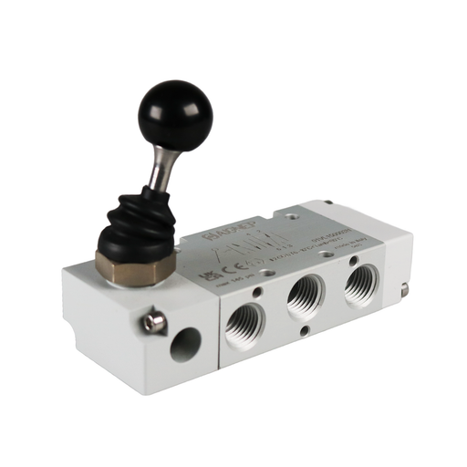 AIGNEP 01VL150003N 90˚ Bistable Spring Return Lever Valve 1/4" 5/2 WAY