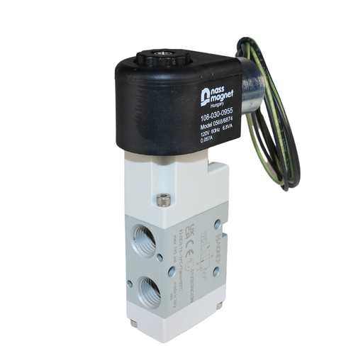 AIGNEP 01VS03NC03N Monostable Explosion-Proof Solenoid Valve – ATEX 1/4" NPTF 3/2 WAY Normally Closed (N.C) HAZLOC Class 1 - Division 1