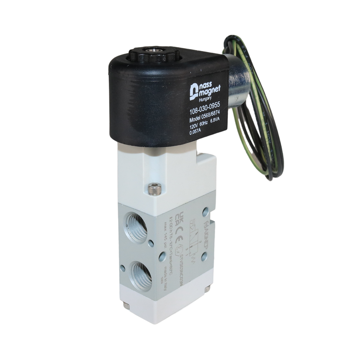 AIGNEP 01VS03NC03N Monostable Explosion-Proof Solenoid Valve – ATEX 1/4" NPTF 3/2 WAY Normally Closed (N.C) HAZLOC Class 1 - Division 1