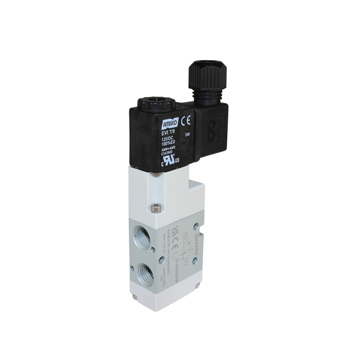 AIGNEP 01VS03NC03N Monostable Solenoid Valve 1/4" NPTF 3/2 WAY Normally Closed (N.C)