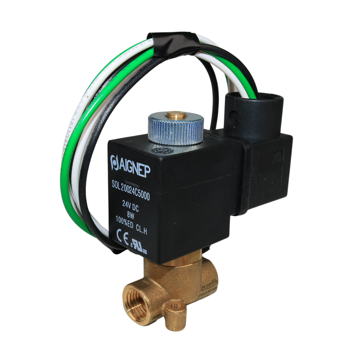 AIGNEP 02F03225V0N Solenoid Valve 1/4" NPTF 2/2 WAY Normally Open (N.O)
