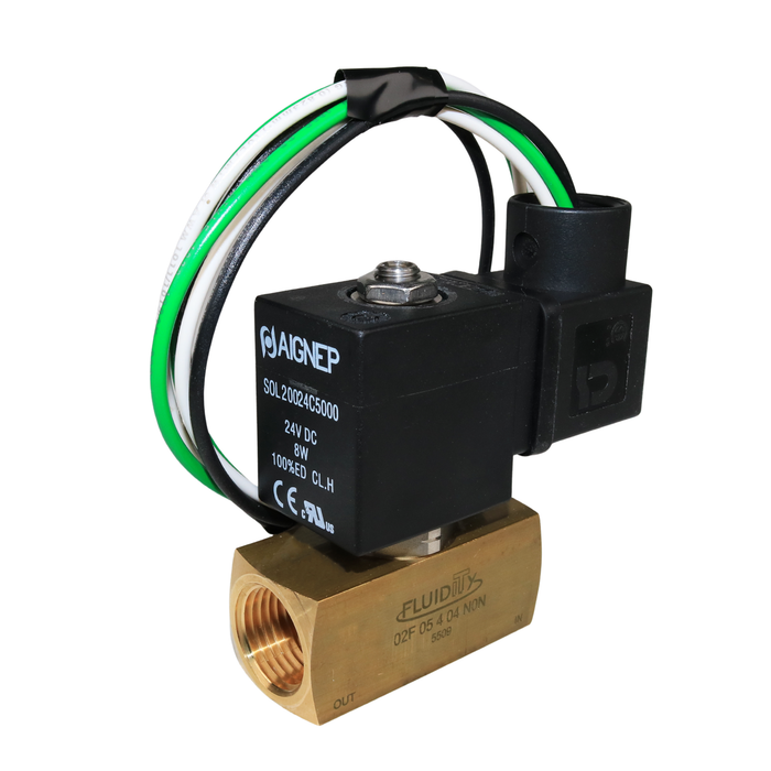 AIGNEP 02F05404N0N Solenoid Valve 1/2" NPTF 3/2 WAY Normally Open (N.O)