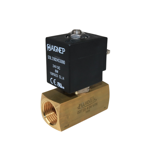 AIGNEP 02F05404V0N Solenoid Valve 1/2" NPTF 3/2 WAY Normally Open (N.O)