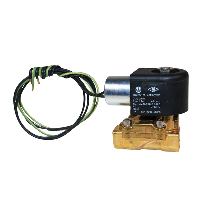 AIGNEP 04C03110VHN Explosion-Proof Solenoid Valve – ATEX 1/4" NPT 2/2 WAY Normally Closed (N.C) HAZLOC Class 1 - Division 1