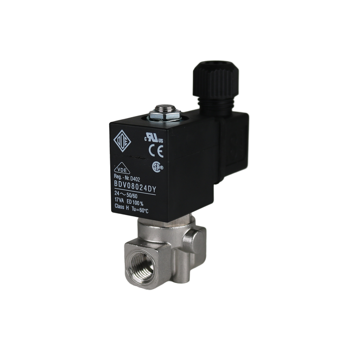 ODE 21LN2K1V25 Solenoid Valve 1/4" NPT 2/2 WAY Normally Closed (N.C)