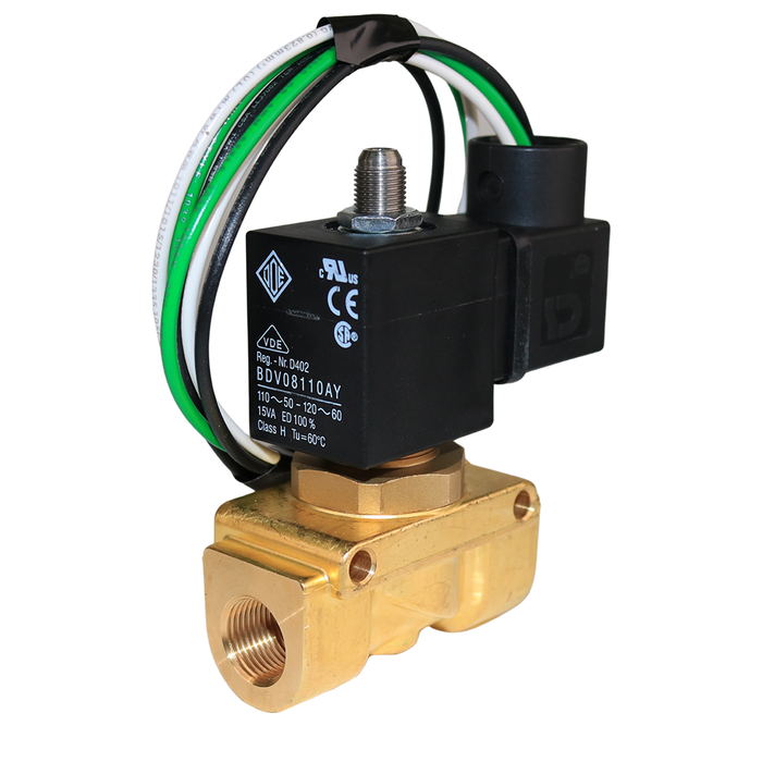 Válvula solenoide ODE 21PW3F0T120 de 3/8" G, 2/2 vías, normalmente abierta (NO) 