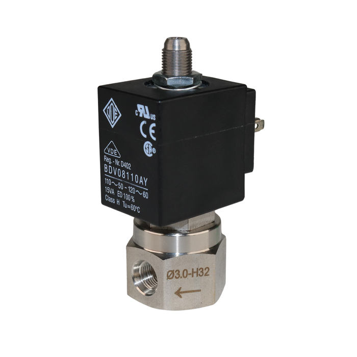 ODE 31L1A1T30-R Solenoid Valve 1/8" G 3/2 WAY Normally Closed (N.C)