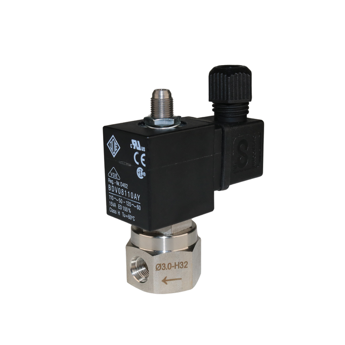 ODE 31L1A1T30-R Solenoid Valve 1/8" G 3/2 WAY Normally Closed (N.C)