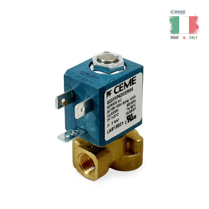CEME 5220VN20SR04 Solenoid Valve - 1/8" G NC 2/2 WAY (100-120VAC 60Hz)