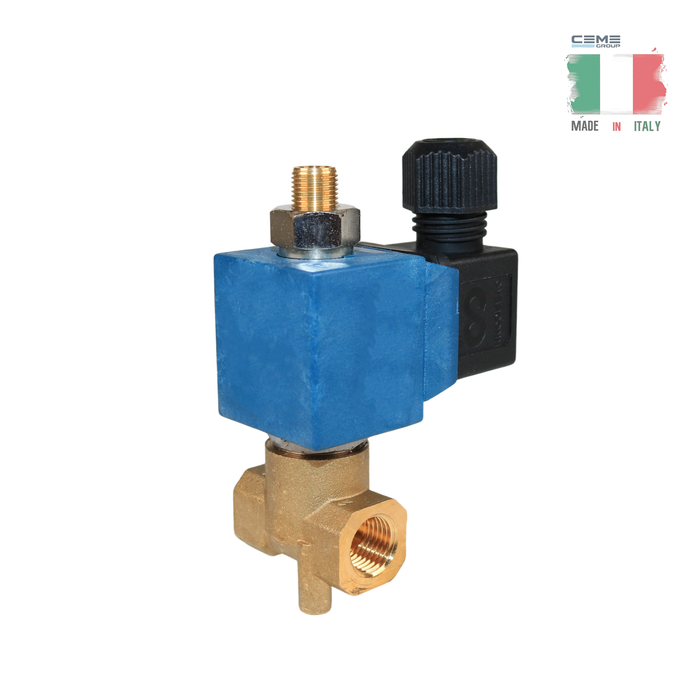 CEME 6112VV15S4A2 Solenoid Valve 1/4" G 3/2 WAY Normally Open (N.O) (24VAC 50Hz, Class H, ED100%)