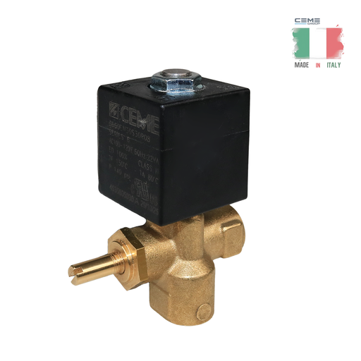 CEME 6660EN30S30R08 Solenoid Valve 1/4" G 2/2 WAY Normally Closed (N.C) (100-120VAC 60Hz)