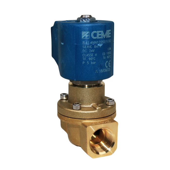 CEME 8414NN120S01C02 Solenoid Valve 1/2" G 2/2 WAY Normally Closed (N.C) (24VDC)