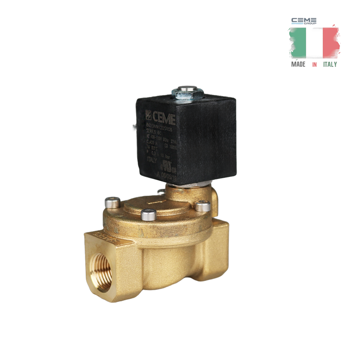 CEME | 5220VN20SR04 Válvula solenoide - 1/8" G NC 2/2 VÍAS (100-120 V CA 60 Hz) 