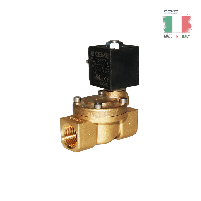 CEME 8624VV120SBC2 Solenoid Valve 1/2" NPT 2/2 WAY Normally Closed (N.C) (24VDC)