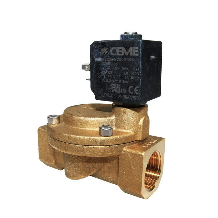 CEME 8625NN200SR08 Solenoid Valve 3/4" NPT 2/2 WAY Normally Closed (N.C) (100-120VAC 60Hz)