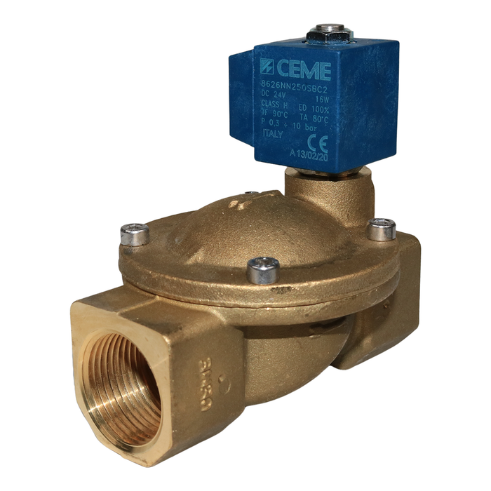 CEME 8626NN250SBC2 Solenoid Valve 1" NPT 2/2 WAY Normally Closed (N.C) (24VDC)