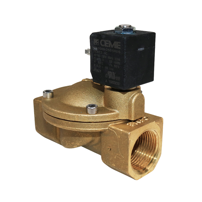 CEME 8626NN250SR08 Solenoid Valve 1" NPT 2/2 WAY Normally Closed (N.C) (100-120VAC 60Hz)