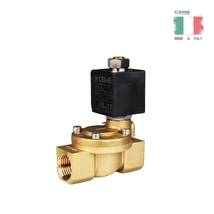 CEME | 5220VN20SR04 Válvula solenoide - 1/8" G NC 2/2 VÍAS (100-120 V CA 60 Hz) 