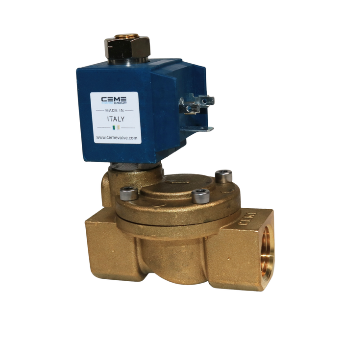 CEME 8724NN120S4C2 Solenoid Valve 1/2" NPT 2/2 WAY Normally Open (N.O) (24VDC)