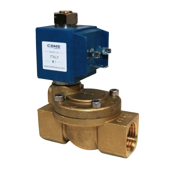 CEME 8724NN120S4C2 Solenoid Valve 1/2" NPT 2/2 WAY Normally Open (N.O) (24VDC)