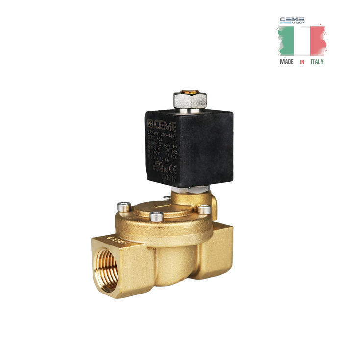 CEME 8724VV120S4C2 Solenoid Valve 1/2" NPT 2/2 WAY Normally Open (N.O) (24VDC)