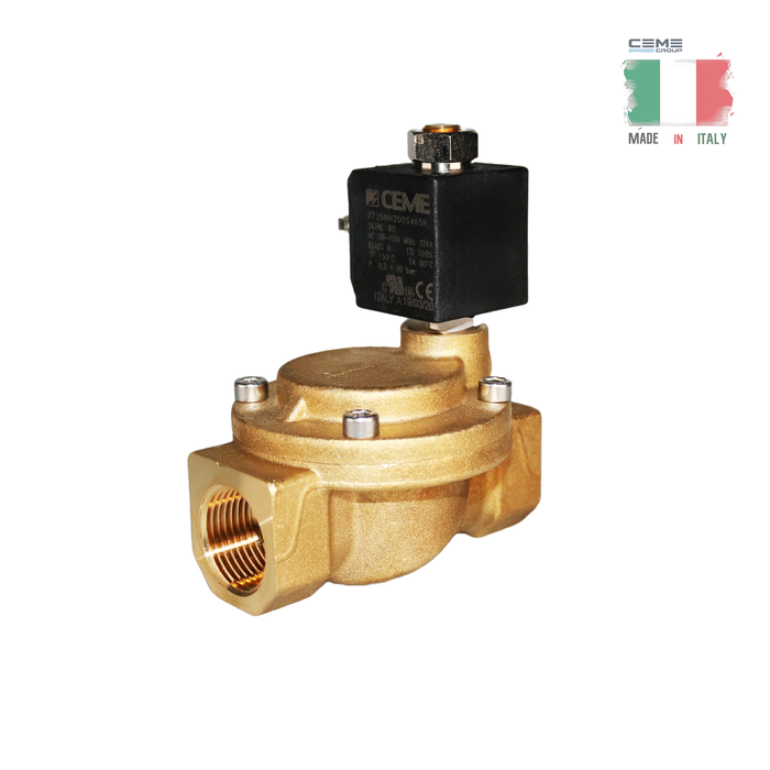 CEME 8725NN200S4C2 Solenoid Valve 3/4" NPT 2/2 WAY Normally Open (N.O) (24VDC)