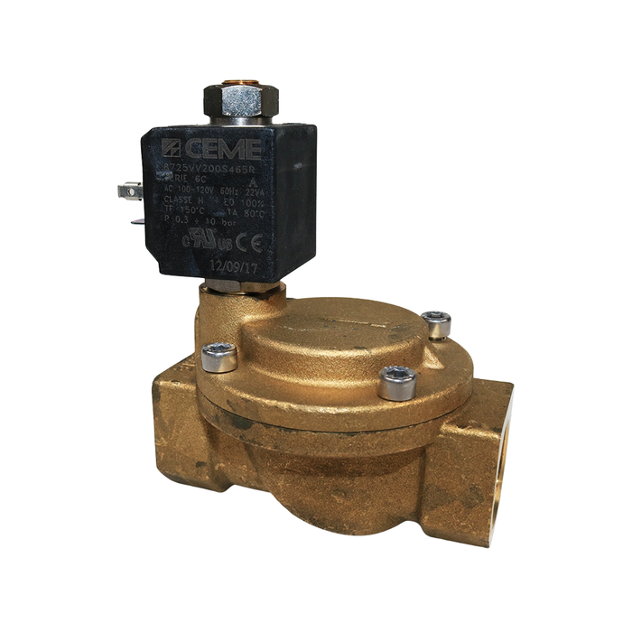 CEME 8725VV200S465R Solenoid Valve 3/4" NPT 2/2 WAY Normally Open (N.O) (100-120VAC 60Hz)