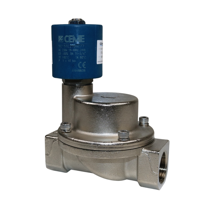 CEME 9015TE210NC77 Solenoid Valve 3/4" G 2/2 WAY Normally Closed (N.C) (230VAC 50-60Hz)