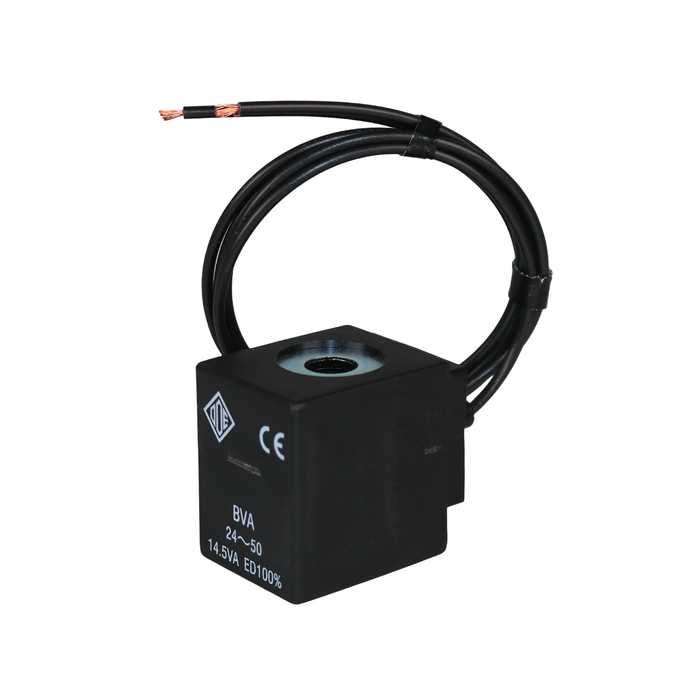 ODE Solenoid Coil 24VDC 30mm with 50cm Cable – BVA08024AS (BVA Series)