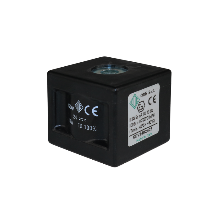 ODE Solenoid Coil 24VDC 52mm for Potentially Explosive Environments Ex nA - GDV14024C3