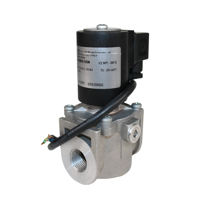 ODE MD22N04C4B015-C05N 12VDC Gas Shut-Off Solenoid Valve 1/2" NPT 2/2 WAY Normally Closed (N.C)