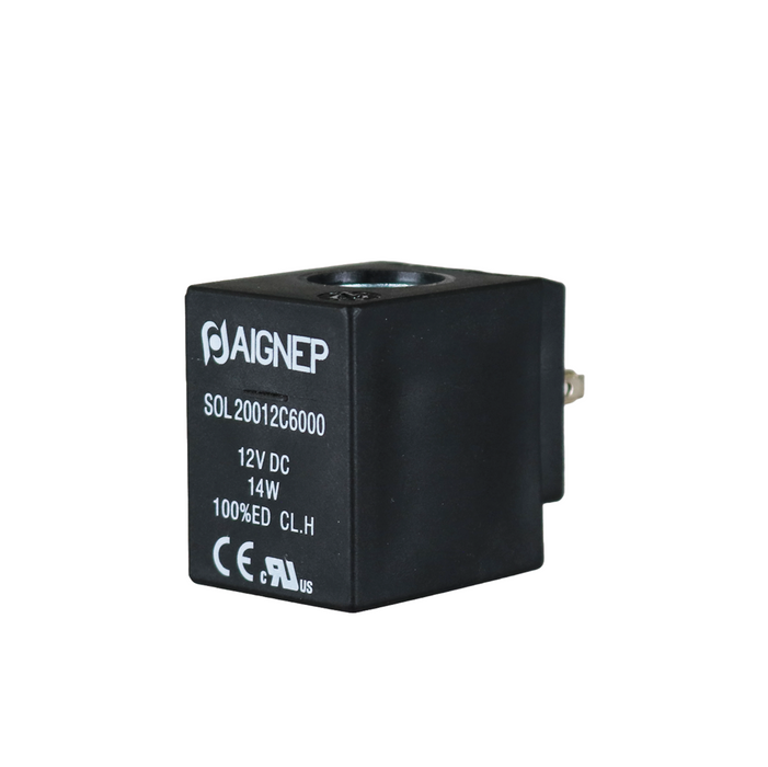 AIGNEP | SOL20012C6000, 12V DC, 14 W, 30 mm Coil