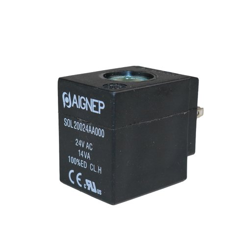 AIGNEP Solenoid Coil 24VAC 14VA 30mm - SOL20024AA000