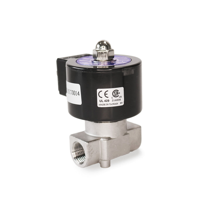 UniD | SUS-8 1/4" NPT 2/2 Way Normally Closed (N.C) Solenoid Valve