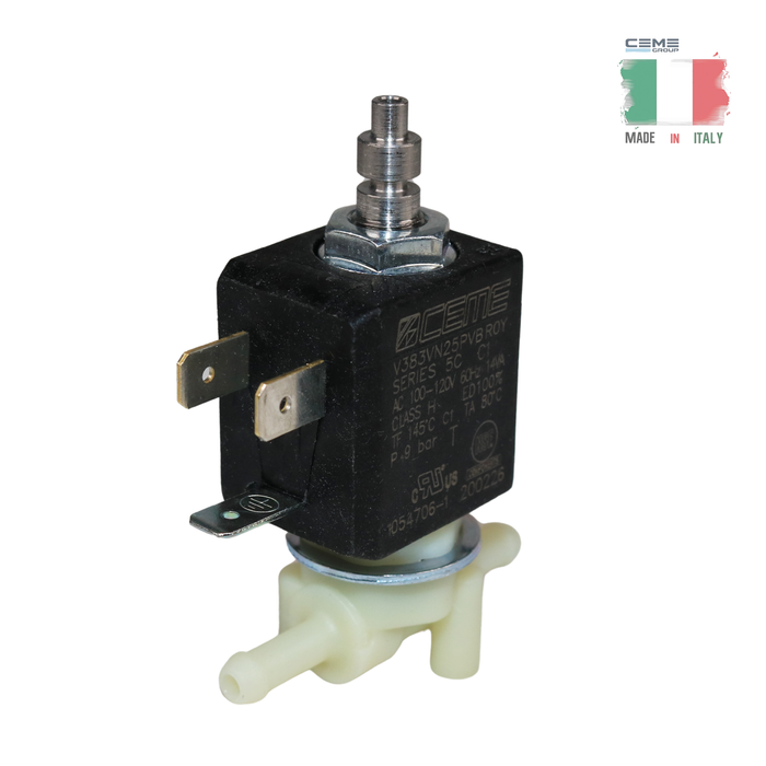 CEME V383VN25PVBR0Y Solenoid Valve Hose barb Ø6mm 3/2 WAY Normally Closed (N.C) (100-120VAC 60Hz)