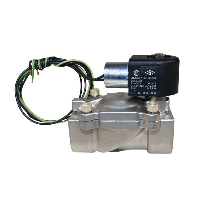 AIGNEP X4C09125VHN Explosion-Proof Solenoid Valve – ATEX 1" NPT 2/2 WAY Normally Closed (N.C) HAZLOC Class 1 - Division 1