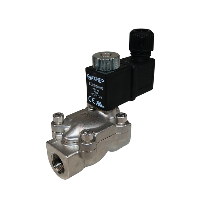 AIGNEP X4F04214N0C Solenoid Valve 3/8" G 2/2 WAY Normally Open (N.O)