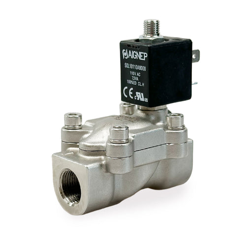 AIGNEP X4F04214N0C Solenoid Valve 3/8" G 2/2 WAY Normally Open (N.O)