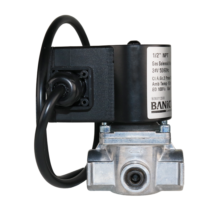 BANICO ZEV15-24VAC-NPT Gas Shut-Off Solenoid Valve 1/2" NPT 2/2 WAY Normally Closed (N.C)