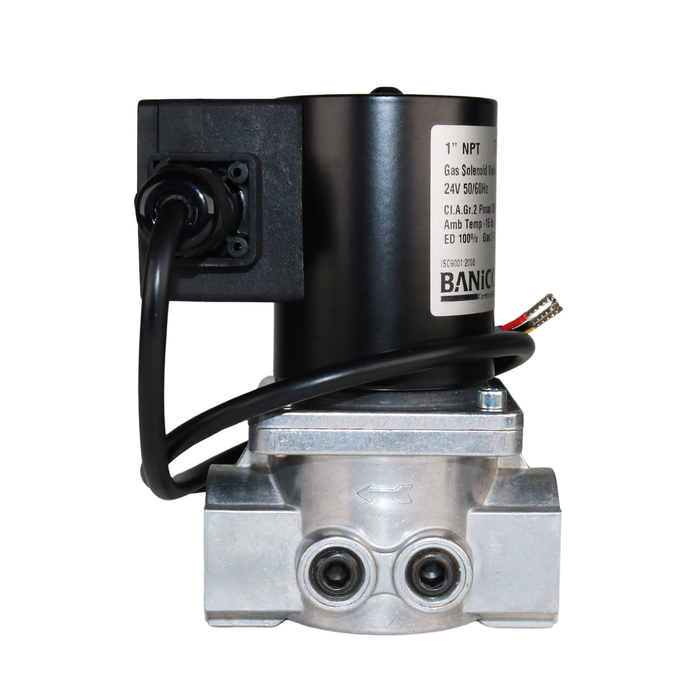 BANICO ZEV25-24VAC-NPT Gas Shut-Off Solenoid Valve 1" NPT 2/2 WAY Normally Closed (N.C)