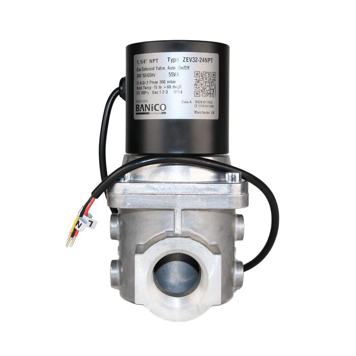 BANICO ZEV32-24VAC-NPT Gas Shut-Off Solenoid Valve 1-1/4" NPT 2/2 WAY Normally Closed (N.C)