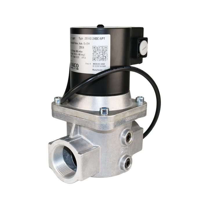 BANICO ZEV40-24VDC-NPT Gas Shut-Off Solenoid Valve 1-1/2" NPT 2/2 WAY Normally Closed (N.C)