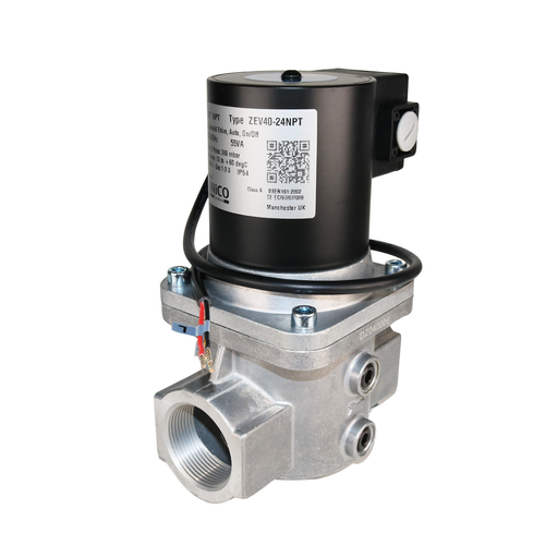 BANICO ZEV40-24VAC-NPT Gas Shut-Off Solenoid Valve 1-1/2" NPT 2/2 WAY Normally Closed (N.C)