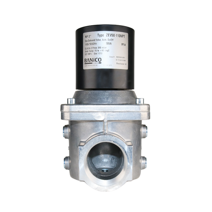 BANICO ZEV50-110VAC-NPT Gas Shut-Off Solenoid Valve 2" NPT 2/2 WAY Normally Closed (N.C)