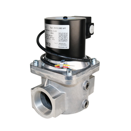 BANICO ZEV50-24VDC-NPT Gas Shut-Off Solenoid Valve 2" NPT 2/2 WAY Normally Closed (N.C)