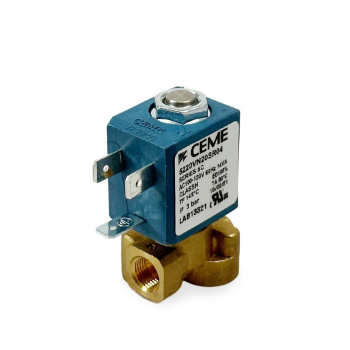 CEME | 5220VN20SR04 Solenoid Valve - 1/8" G NC 2/2 WAY (100-120V AC 60Hz) - CEME